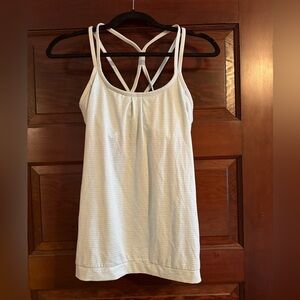 Athleta Pale Blue Strappy Tank Top